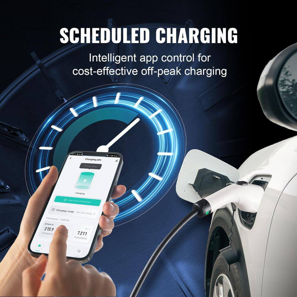 Level 2 Portable EV Charger, 40A 240V, Electric Vehicle Charger with 25 Ft. Charging Cable NEMA 14-50P Plug