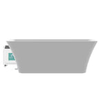 Polarspa 67 In. 1-Person 0-Jet Cold Plunge Ice Bath Tub/Hot Tub with Cover and Chiller/Heater in White