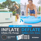 Plunge 100 Gallon Inflatable Insulated Ice Bath Tub, White