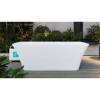 Polarspa 67 In. 1-Person 0-Jet Cold Plunge Ice Bath Tub/Hot Tub with Cover and Chiller/Heater in White