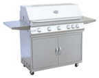 KoKoMo BBQ Grill Classic 40” 5-Burner Freestanding with Cart - 304 Stainless Steel
