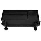 56 In. W X 27.6 In. D 10-Drawer Matte Black Heavy-Duty Mobile Workbench with Pegboard and Top Cabinets