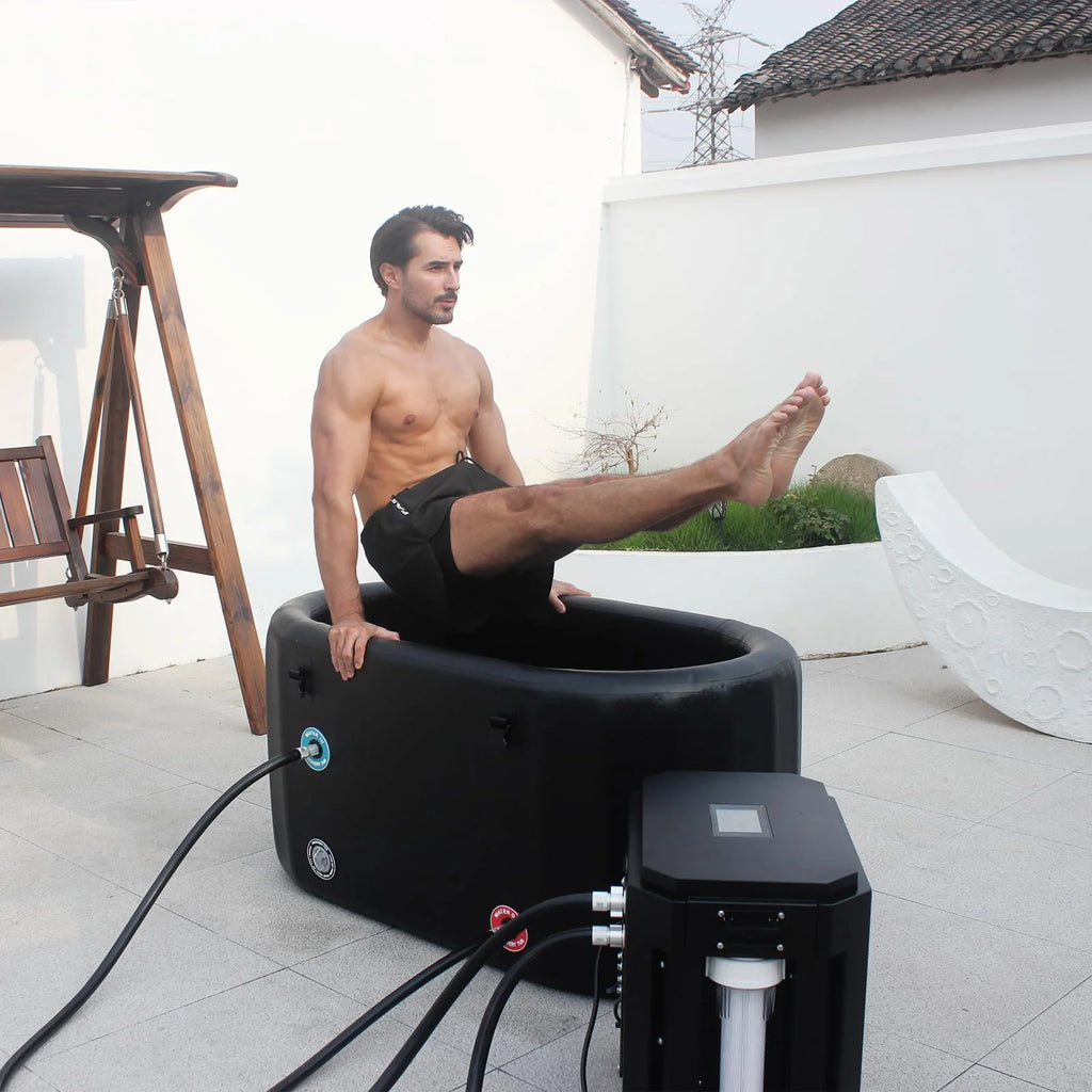 Ice Bath Tub with Water Chiller Compatibility-Xxl 77" X 28"X 24"Cold Plunge Tub for Athletes - Outdoor, Portable, Inflatable - Recovery PRO