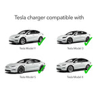 Level 1 Tesla Charger - 110V, 15 Amp, NEMA 5-15 Plug, 16 Ft Extension Cord - Portable Electric Car Charger for Tesla - Compatible with All Tesla Models X/Y/3/S