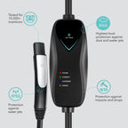 Level 1 Tesla Charger - 110V, 15 Amp, NEMA 5-15 Plug, 16 Ft Extension Cord - Portable Electric Car Charger for Tesla - Compatible with All Tesla Models X/Y/3/S