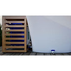 Polarspa 67 In. 1-Person 0-Jet Cold Plunge Ice Bath Tub/Hot Tub with Cover and Chiller/Heater in White