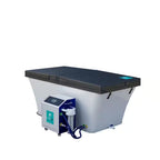 Polarspa 67 In. 1-Person 0-Jet Cold Plunge Ice Bath Tub/Hot Tub with Cover and Chiller/Heater in White