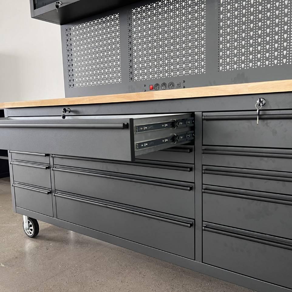 Overhead Pro 72x79 inch Extra Height/Depth Rolling Tool Chest Combo