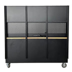 72 inch Rolling Tool Chest with Power Strip, Workbench, Upper Cabinets & Pegboard
