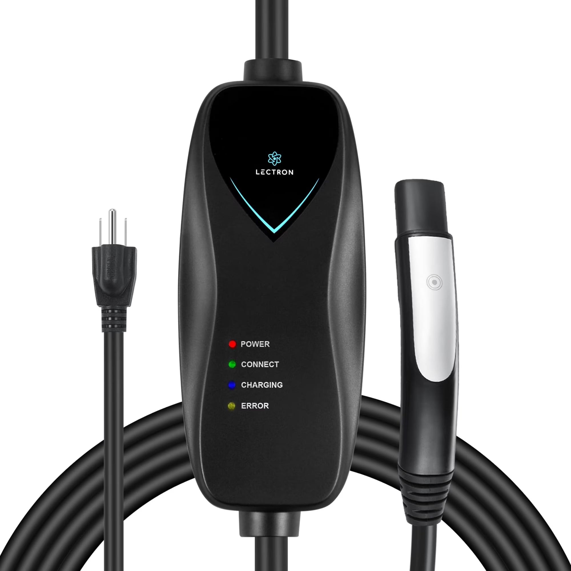 Level 1 Tesla Charger - 110V, 15 Amp, NEMA 5-15 Plug, 16 Ft Extension Cord - Portable Electric Car Charger for Tesla - Compatible with All Tesla Models X/Y/3/S