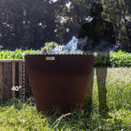 Arteflame One Series 40″ — XXL Flat-Top Charcoal Grill & Fire Bowl (Single-Piece CORTEN Body)