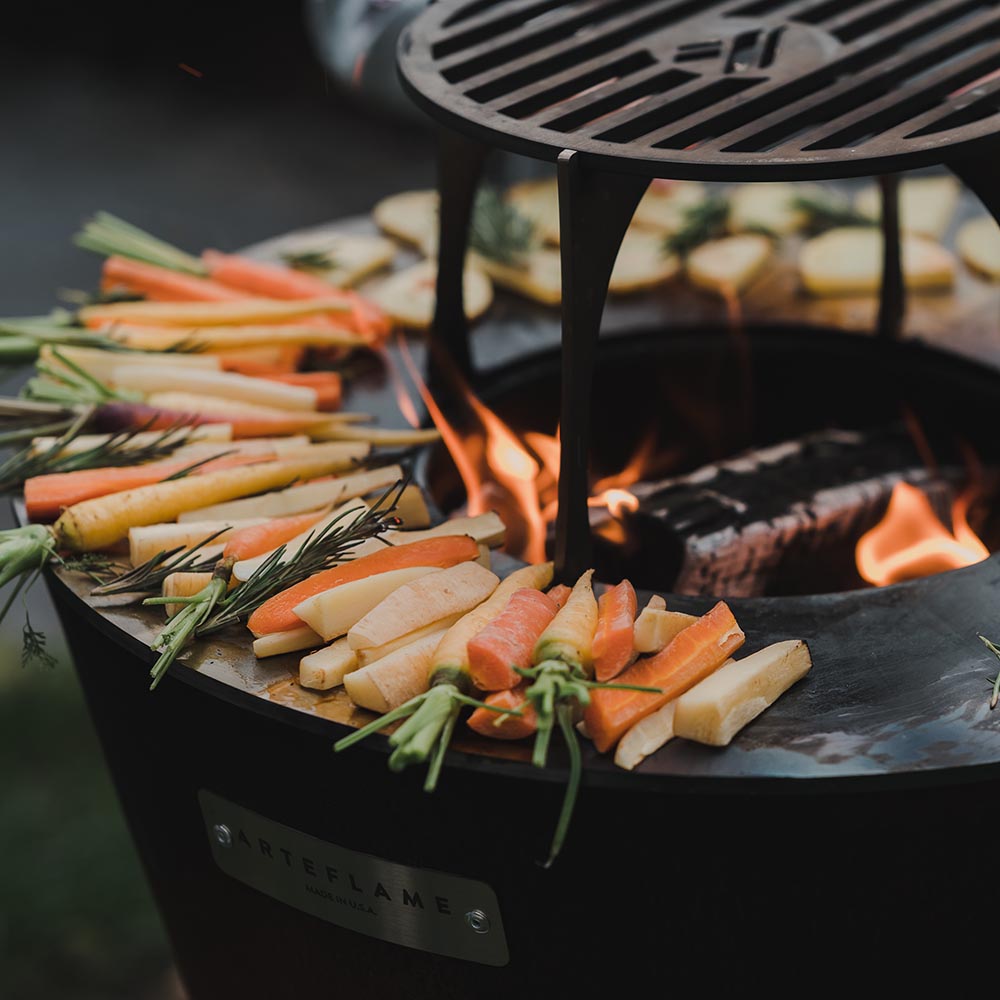 Arteflame ONE30 — 30″ One Series Flat-Top Charcoal Grill & Fire Bowl (Single-Piece CORTEN Steel)