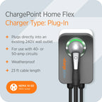 Home Flex Level 2 EV Charging Station NACS, NEMA 14-50 Outlet