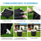 Foldable Ice Bath Tub Compatible with Water Chillers, Portable Cold Plunge with Cover for Athletes and Adult