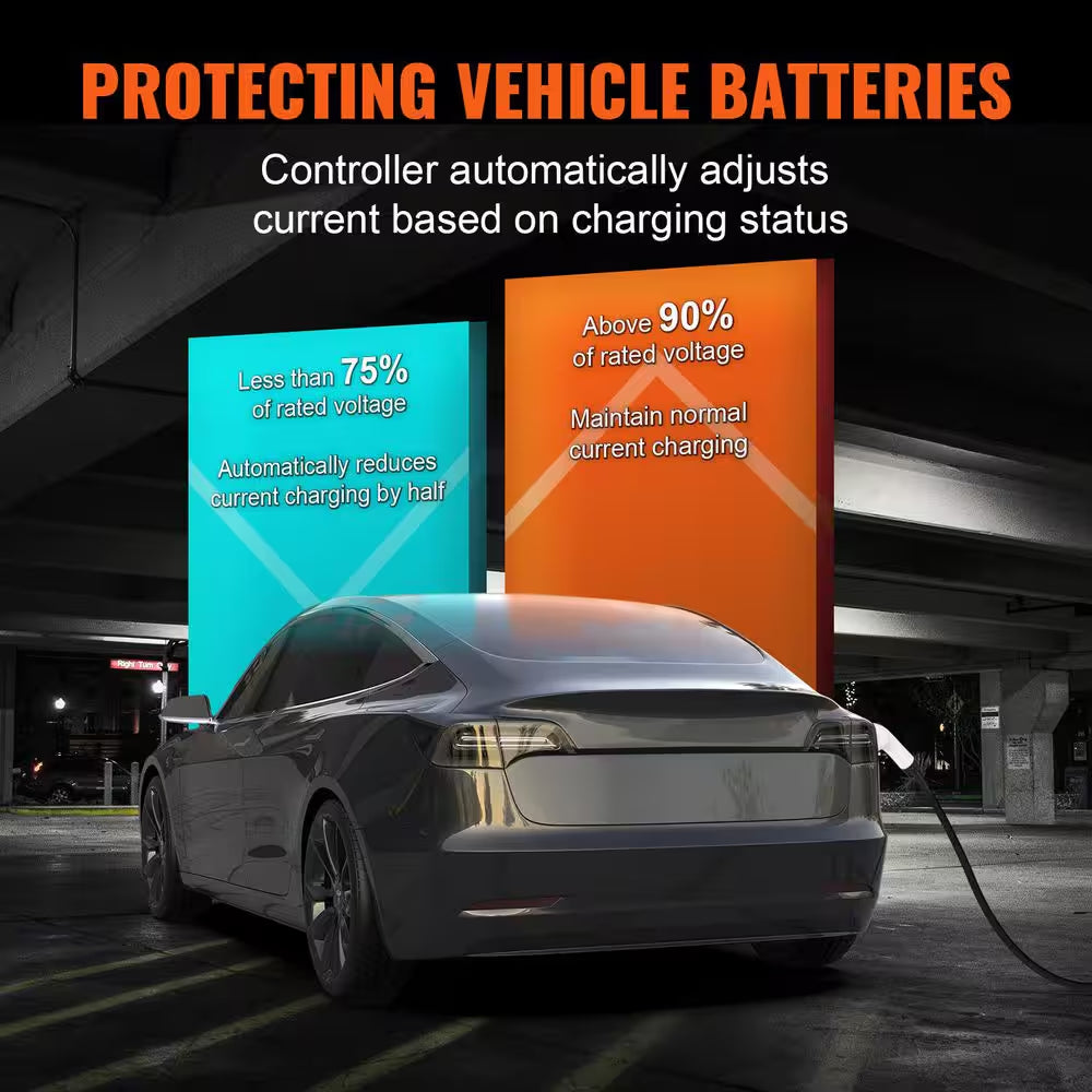 Level 2 Portable EV Charger, 40A 240V, Electric Vehicle Charger with 25 Ft. Charging Cable NEMA 14-50P Plug