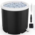 Foldable Ice Bath Tub Compatible with Water Chillers, Portable Cold Plunge with Cover for Athletes and Adult